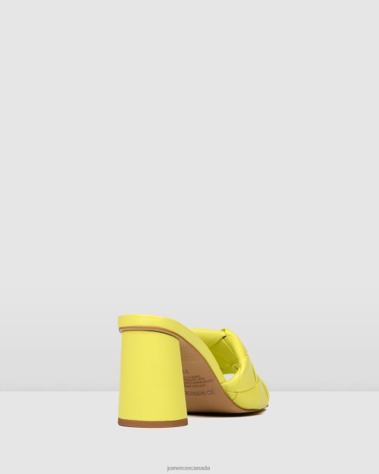 Kiva high heel sandals Jo Mercer Citrus Yellow Leather Footwear 6D6FN134