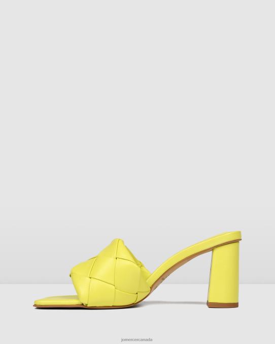 Kiva high heel sandals Jo Mercer Citrus Yellow Leather Footwear 6D6FN134