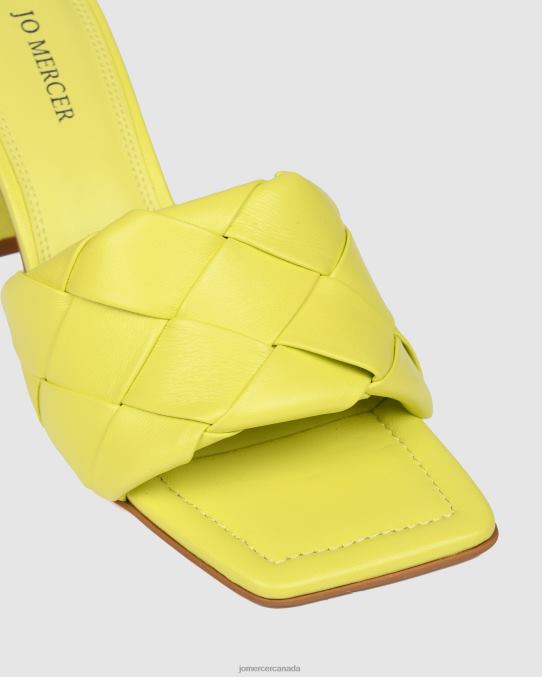 Kiva high heel sandals Jo Mercer Citrus Yellow Leather Footwear 6D6FN134