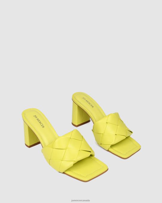 Kiva high heel sandals Jo Mercer Citrus Yellow Leather Footwear 6D6FN134