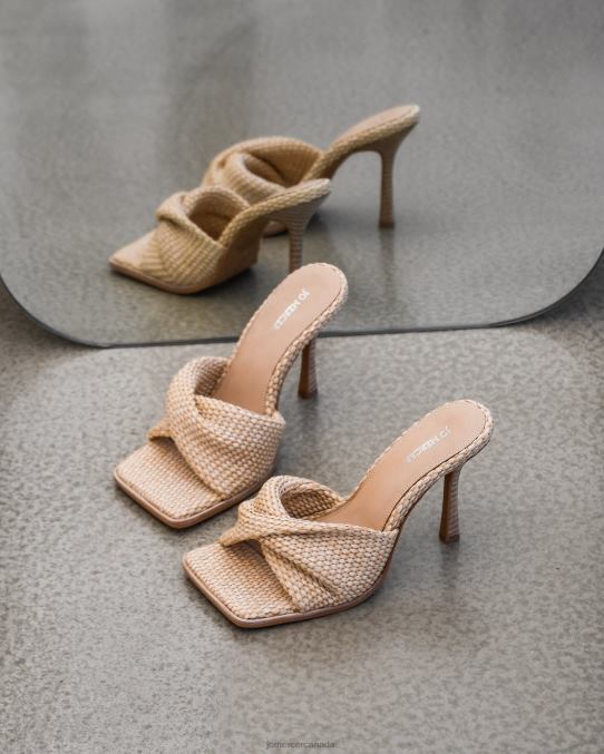 Lana high heel sandals Jo Mercer Natural Woven Footwear 6D6FN109
