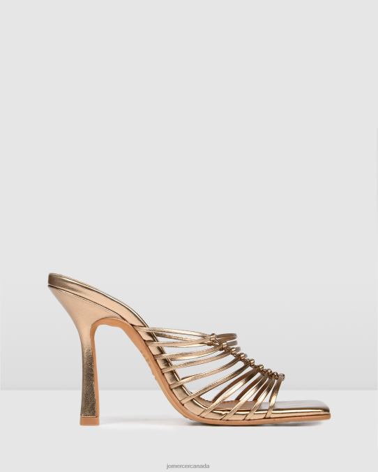Lynden high heel sandals Jo Mercer Gold Leather Footwear 6D6FN141