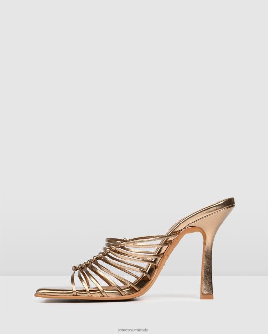 Lynden high heel sandals Jo Mercer Gold Leather Footwear 6D6FN141