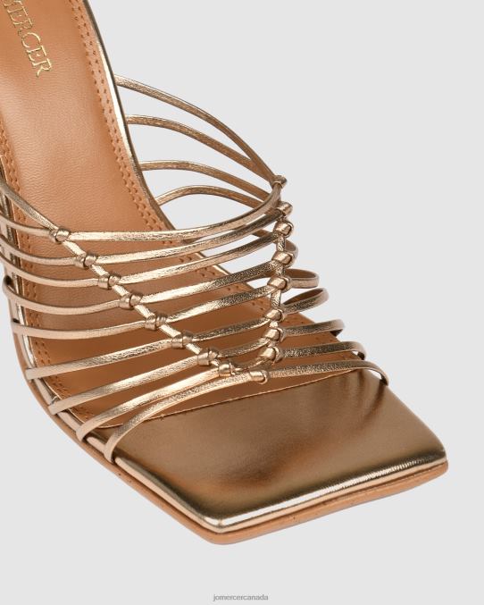 Lynden high heel sandals Jo Mercer Gold Leather Footwear 6D6FN141