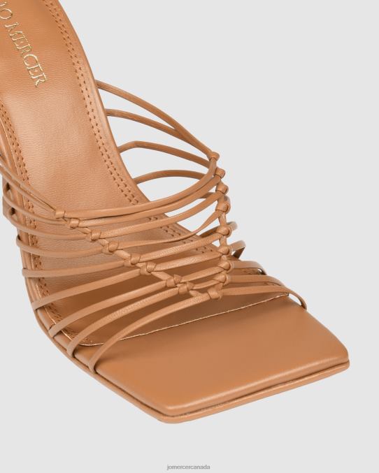 Lynden high heel sandals Jo Mercer Tan Leather Footwear 6D6FN142