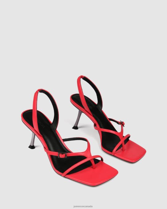 Olyssa high heel sandals Jo Mercer Hot Pink Leather Footwear 6D6FN136