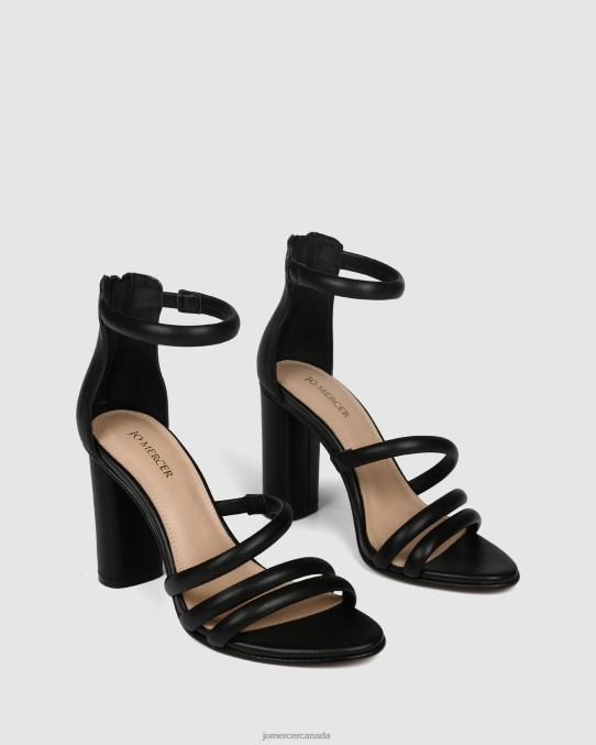Pippin high heel sandals Jo Mercer Black Leather Footwear 6D6FN97