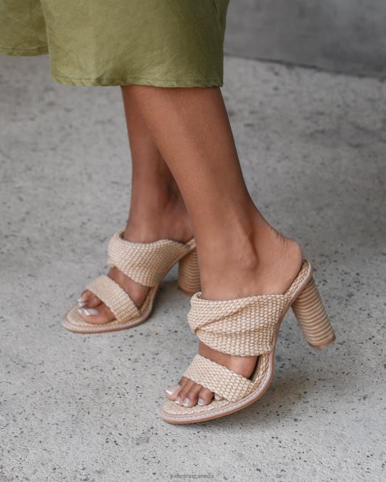 Pomelle high heel sandals Jo Mercer Natural Woven Footwear 6D6FN108