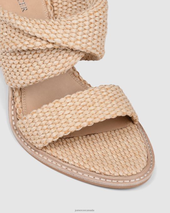 Pomelle high heel sandals Jo Mercer Natural Woven Footwear 6D6FN108
