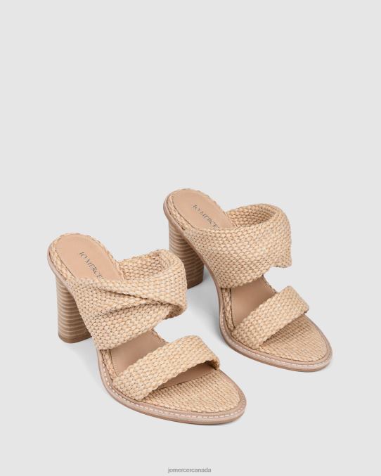 Pomelle high heel sandals Jo Mercer Natural Woven Footwear 6D6FN108