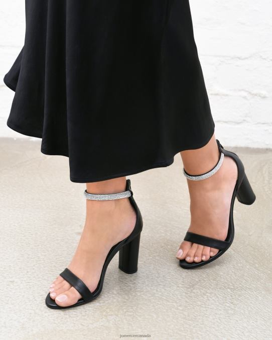 Preston high heel sandals Jo Mercer Black Leather Footwear 6D6FN127