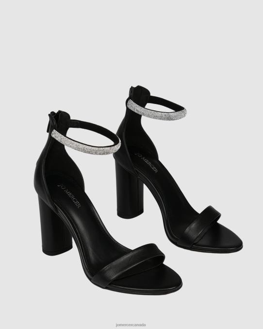 Preston high heel sandals Jo Mercer Black Leather Footwear 6D6FN127