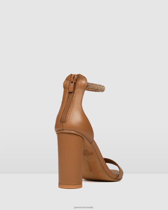 Preston high heel sandals Jo Mercer Tan Leather Footwear 6D6FN128
