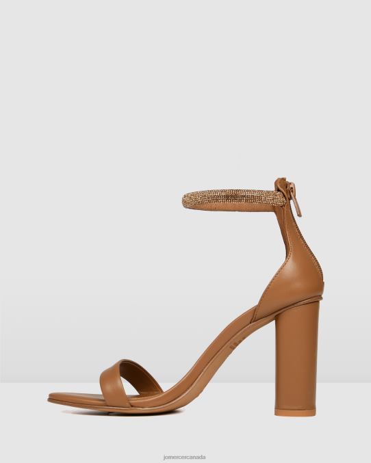 Preston high heel sandals Jo Mercer Tan Leather Footwear 6D6FN128