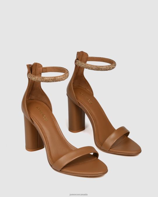 Preston high heel sandals Jo Mercer Tan Leather Footwear 6D6FN128