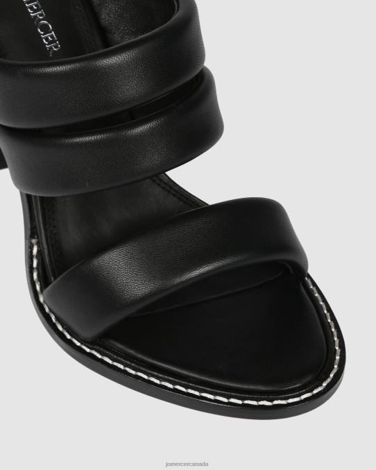 Prize high heel sandals Jo Mercer Black Leather Footwear 6D6FN88