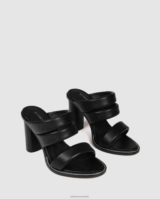 Prize high heel sandals Jo Mercer Black Leather Footwear 6D6FN88
