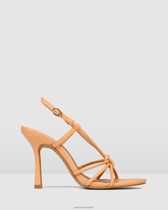Raya high heel sandals Jo Mercer Papaya Leather Footwear 6D6FN132