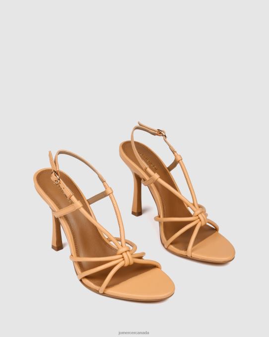 Raya high heel sandals Jo Mercer Papaya Leather Footwear 6D6FN132