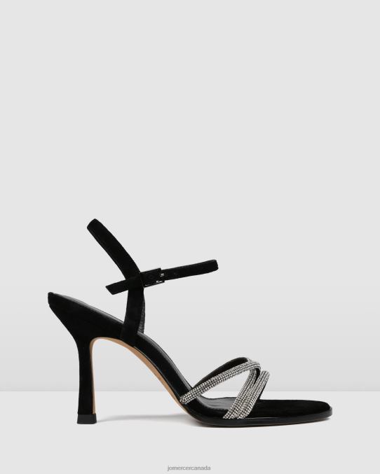 Selene high heel sandals Jo Mercer Black Suede Footwear 6D6FN110