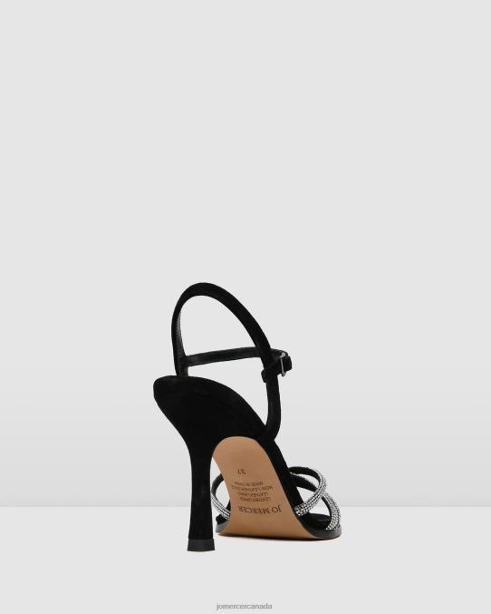 Selene high heel sandals Jo Mercer Black Suede Footwear 6D6FN110