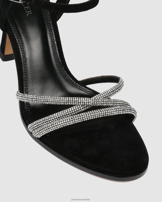 Selene high heel sandals Jo Mercer Black Suede Footwear 6D6FN110