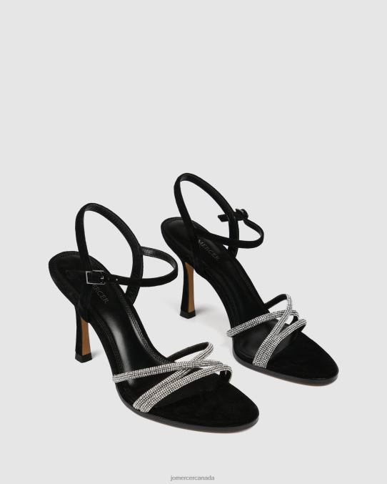 Selene high heel sandals Jo Mercer Black Suede Footwear 6D6FN110