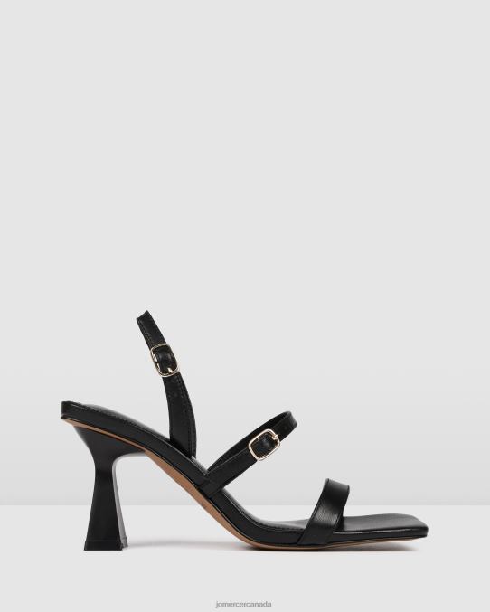 Zali high heel sandals Jo Mercer Black Leather Footwear 6D6FN130