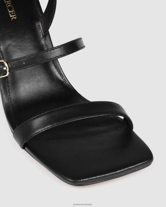 Zali high heel sandals Jo Mercer Black Leather Footwear 6D6FN130