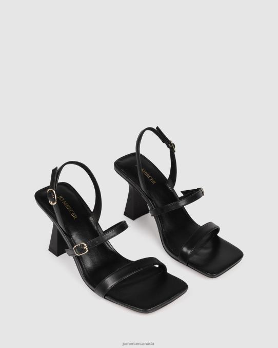 Zali high heel sandals Jo Mercer Black Leather Footwear 6D6FN130