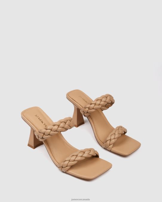Zoe high heel sandals Jo Mercer Beige Leather Footwear 6D6FN112