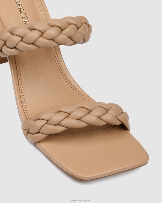 Zoe high heel sandals Jo Mercer Beige Leather Footwear 6D6FN112