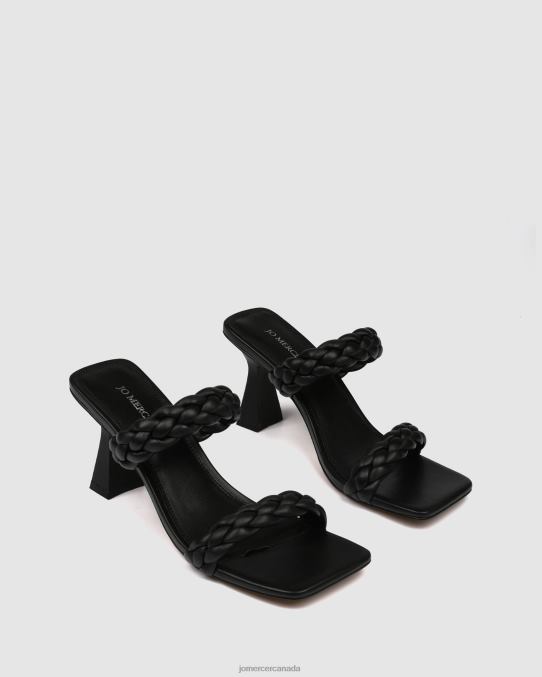Zoe high heel sandals Jo Mercer Black Leather Footwear 6D6FN111