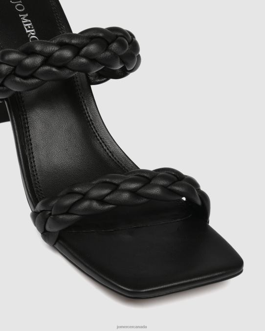 Zoe high heel sandals Jo Mercer Black Leather Footwear 6D6FN111