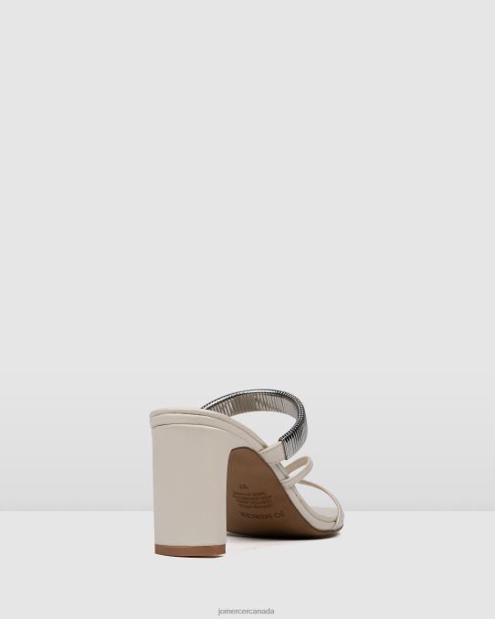 Adriana mid heel sandals Jo Mercer Off White Leather Footwear 6D6FN62
