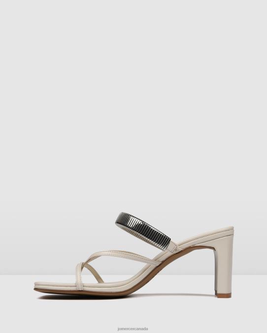 Adriana mid heel sandals Jo Mercer Off White Leather Footwear 6D6FN62