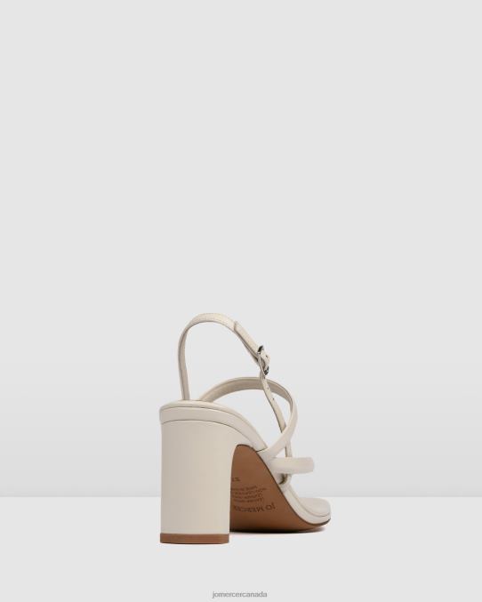 Amaia mid heel sandals Jo Mercer Off White Leather Footwear 6D6FN64