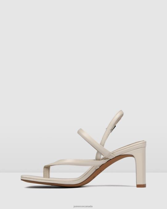 Amaia mid heel sandals Jo Mercer Off White Leather Footwear 6D6FN64