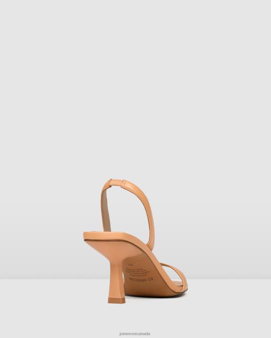 Diya mid heel sandals Jo Mercer Papaya Leather Footwear 6D6FN70