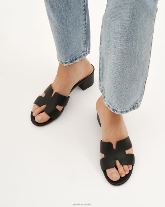 Jayda mid heel sandals Jo Mercer Black Leather Footwear 6D6FN37