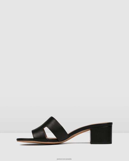 Jayda mid heel sandals Jo Mercer Black Leather Footwear 6D6FN37