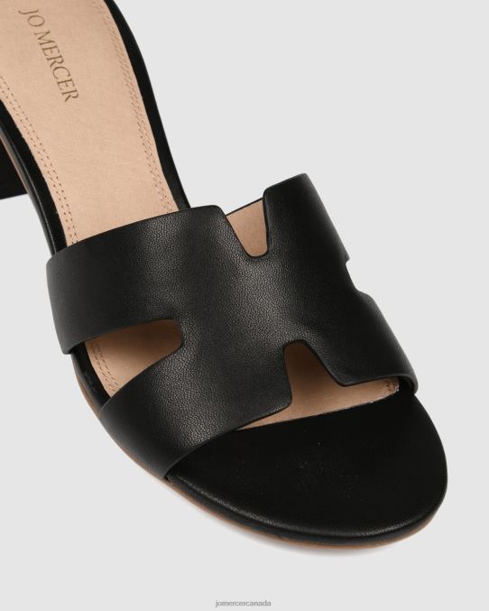 Jayda mid heel sandals Jo Mercer Black Leather Footwear 6D6FN37