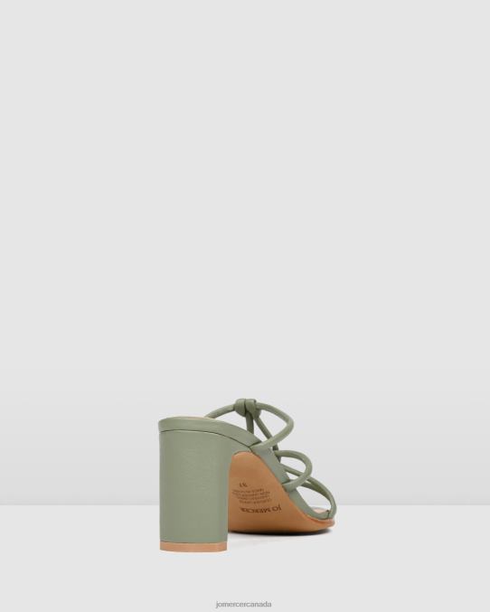 Nadia mid heel sandals Jo Mercer Pistachio Green Leather Footwear 6D6FN67