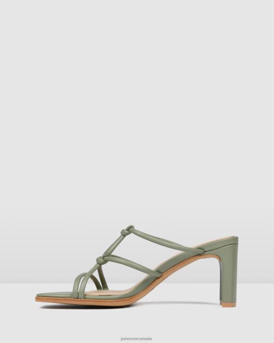 Nadia mid heel sandals Jo Mercer Pistachio Green Leather Footwear 6D6FN67