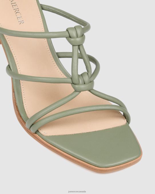 Nadia mid heel sandals Jo Mercer Pistachio Green Leather Footwear 6D6FN67