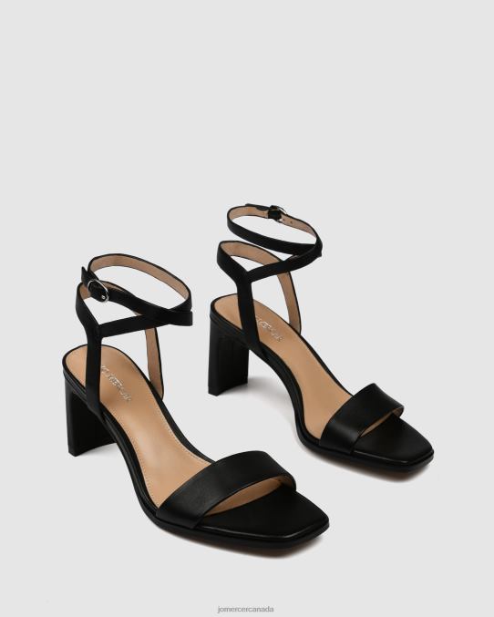 Natsu mid heel sandals Jo Mercer Black Leather Footwear 6D6FN40