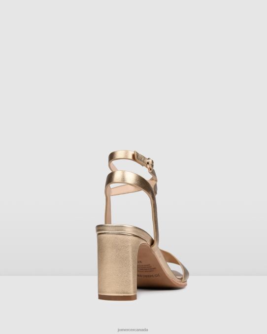 Natsu mid heel sandals Jo Mercer Soft Gold Leather Footwear 6D6FN41