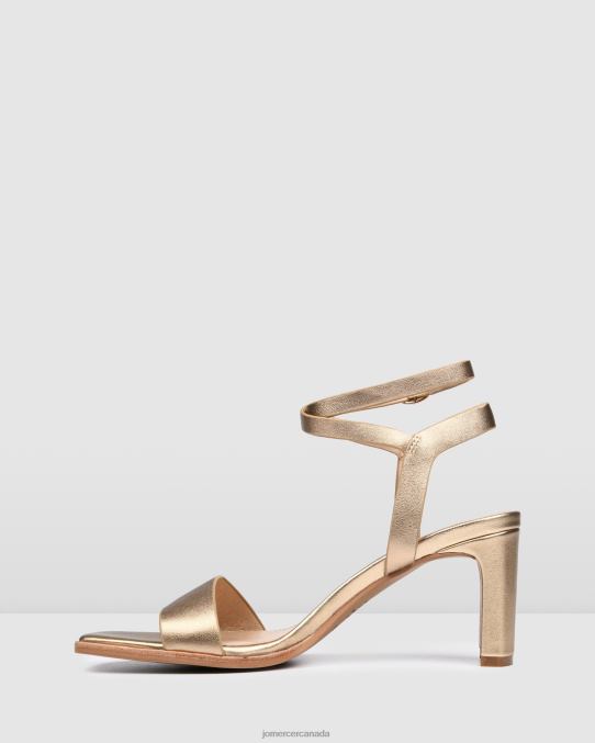 Natsu mid heel sandals Jo Mercer Soft Gold Leather Footwear 6D6FN41