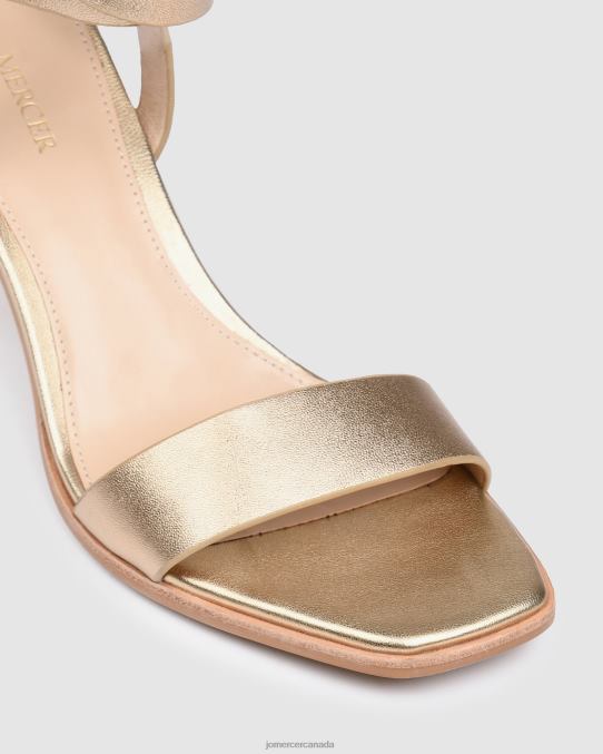 Natsu mid heel sandals Jo Mercer Soft Gold Leather Footwear 6D6FN41