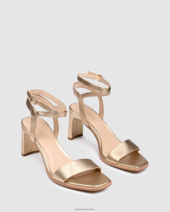 Natsu mid heel sandals Jo Mercer Soft Gold Leather Footwear 6D6FN41